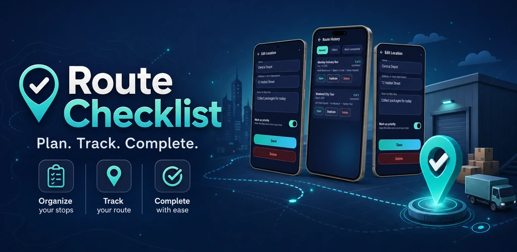 Route Checklist promotional banner